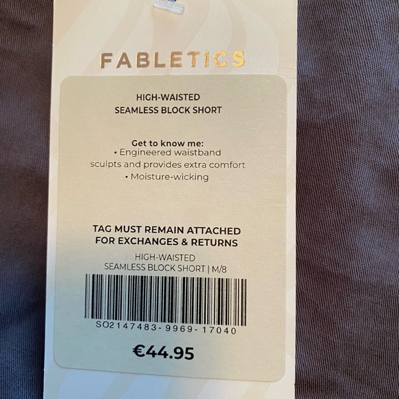 NWT Fabletics Biker Shorts - Picture 3 of 3